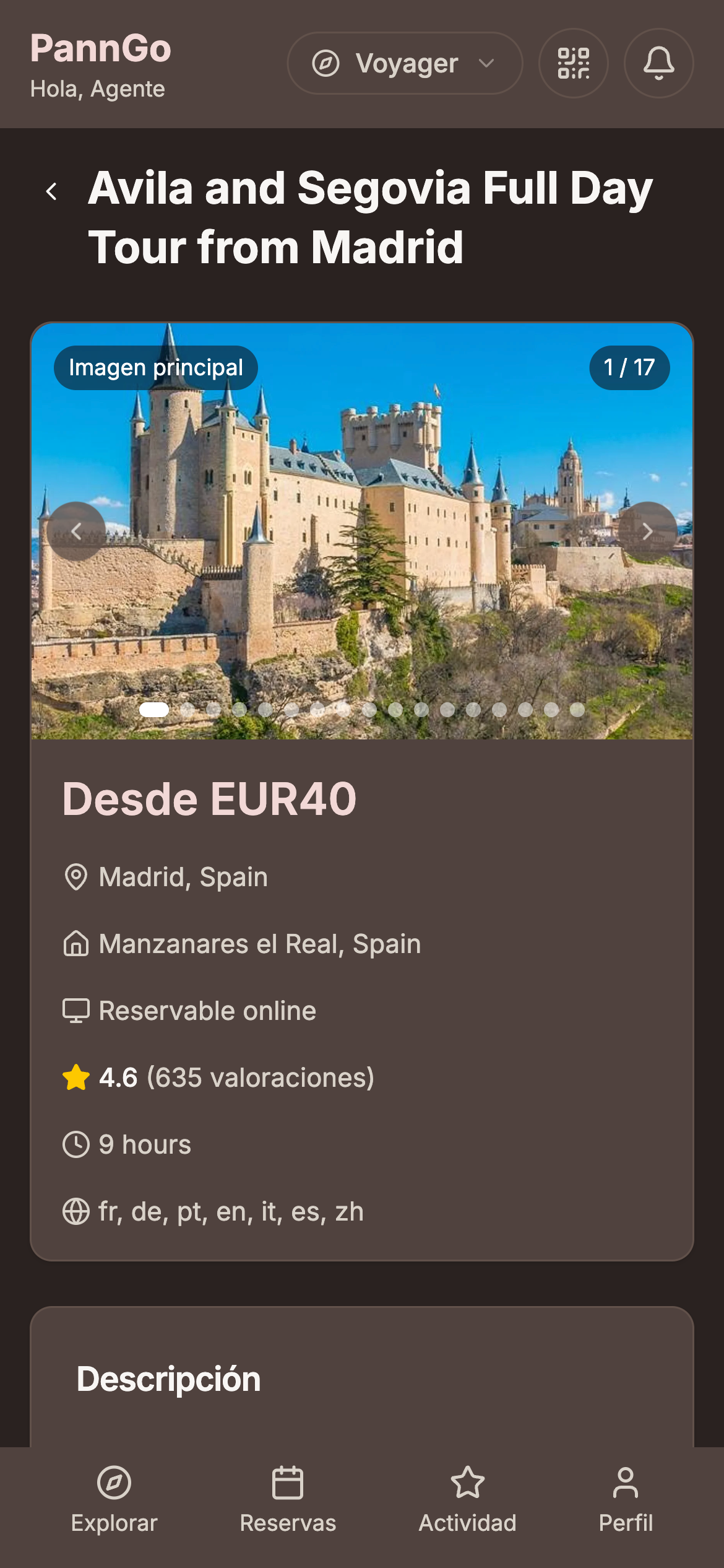 PannGo — Experiencia